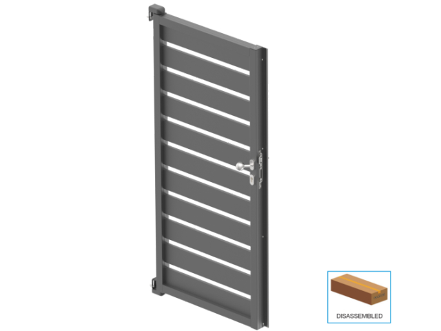 Egyszárnyú kapu 1,025x1,85m 20x100 R7016 kitöltéssel - készlet